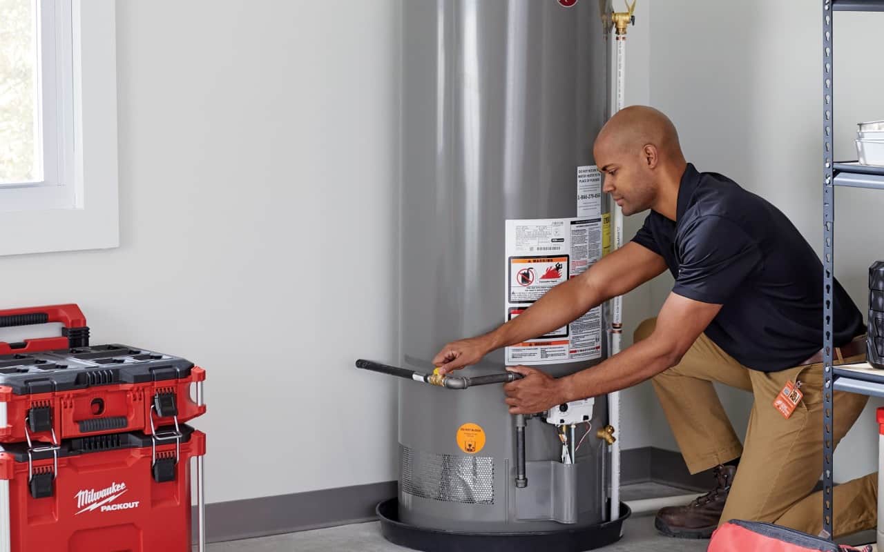 Home depot water on sale heater installation cost